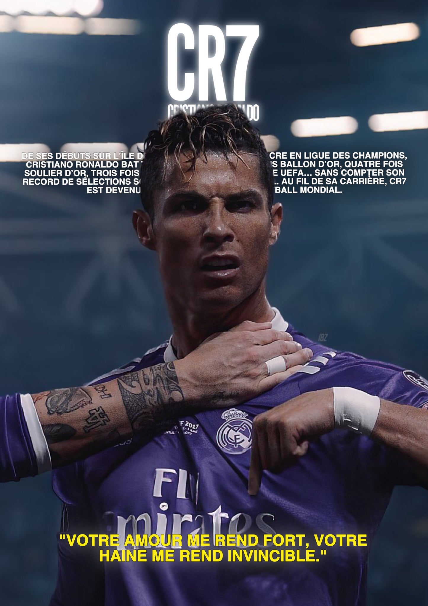 AFFICHE CRISTIANO RONALDO (CADRE INCLUS)