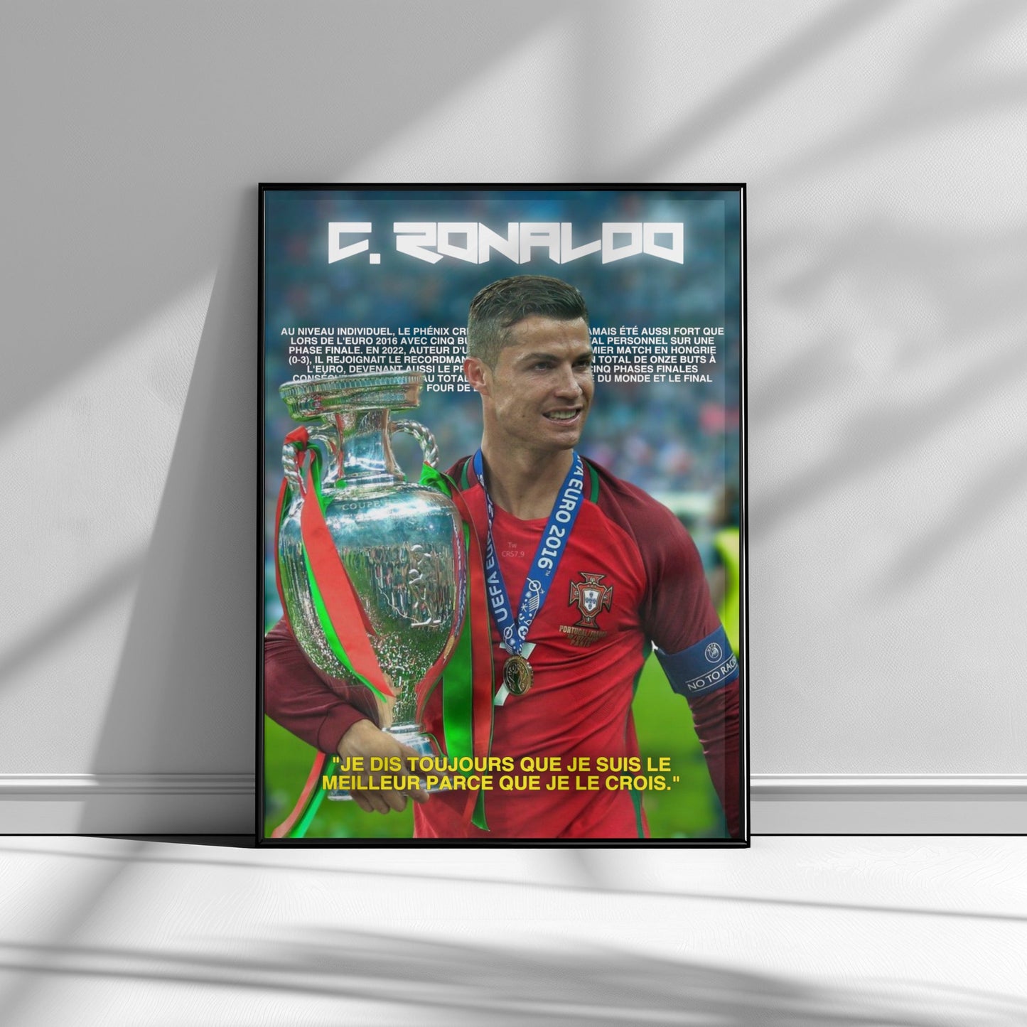 AFFICHE CRISTIANO RONALDO PORTUGAL (CADRE INCLUS)