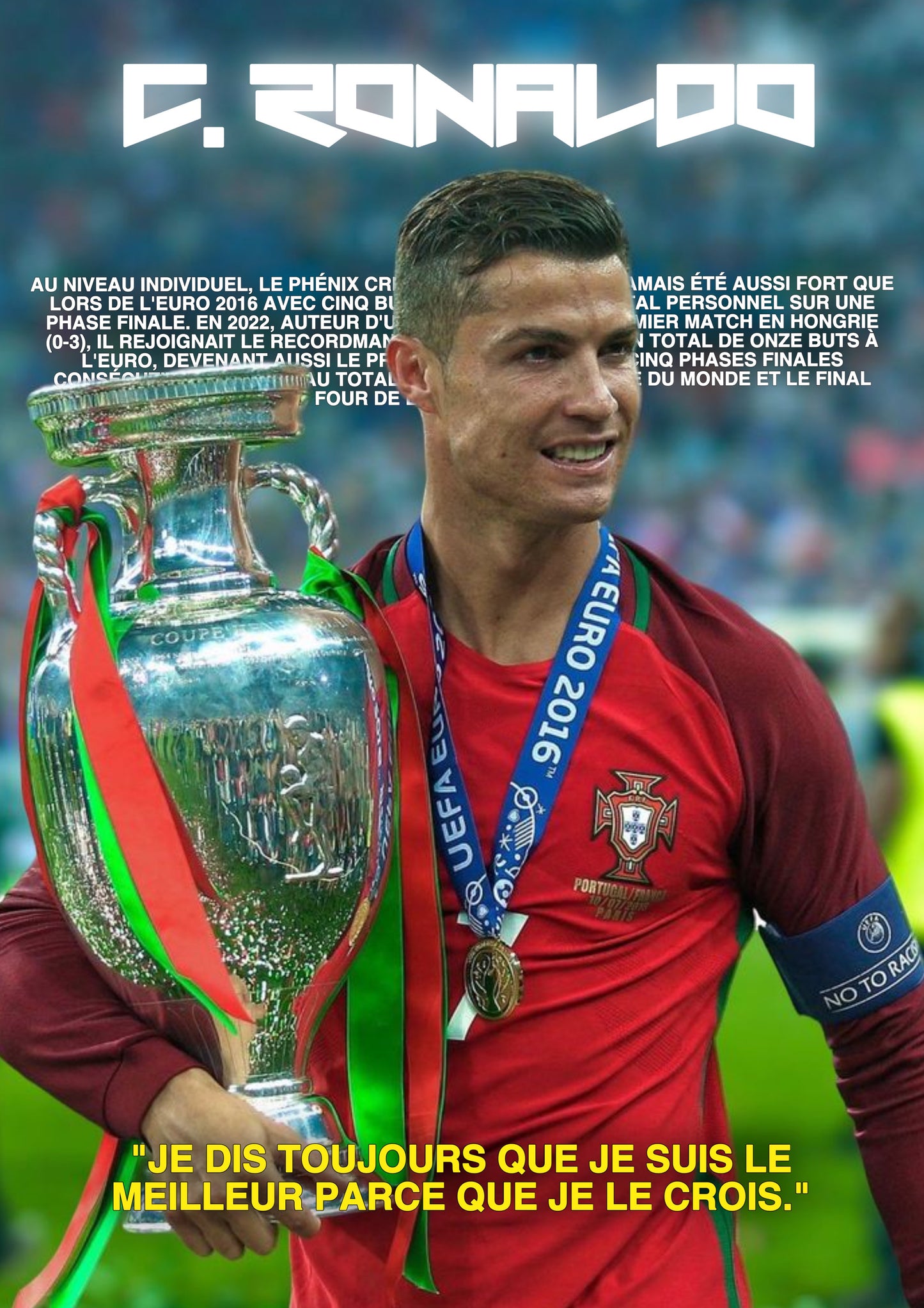 AFFICHE CRISTIANO RONALDO PORTUGAL (CADRE INCLUS)