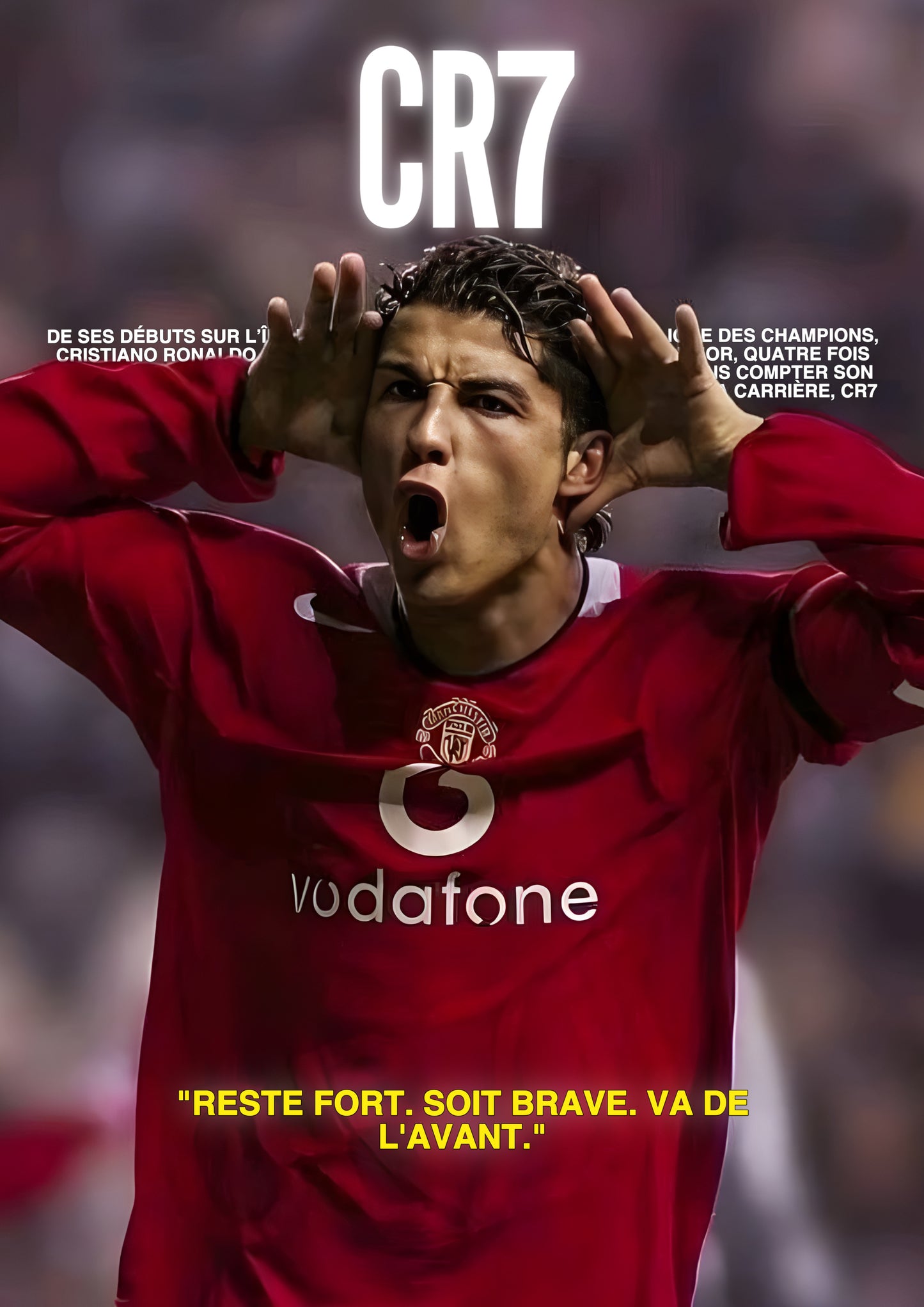 AFFICHE CRISTIANO RONALDO MAN U (CADRE INCLUS)