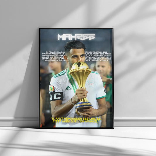 AFFICHE MAHREZ (CADRE INCLUS)