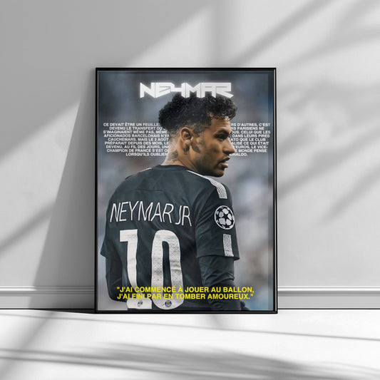 AFFICHE NEYMAR PSG (CADRE INCLUS)