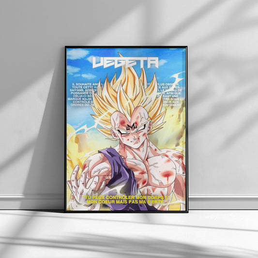 AFFICHE VEGETA (CADRE INCLUS)