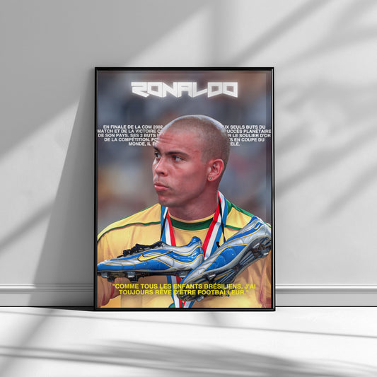 AFFICHE RONALDO R9 (CADRE INCLUS)