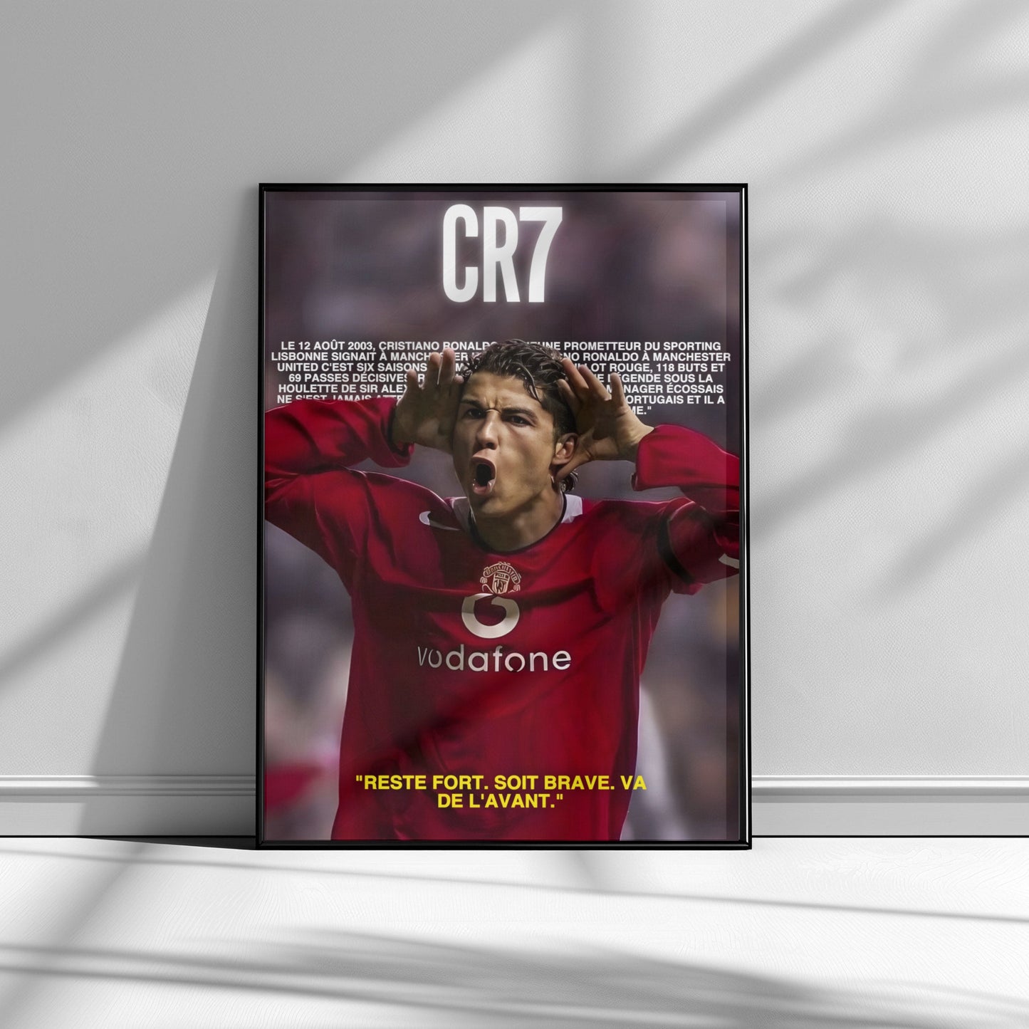 AFFICHE CRISTIANO RONALDO MAN U (CADRE INCLUS)