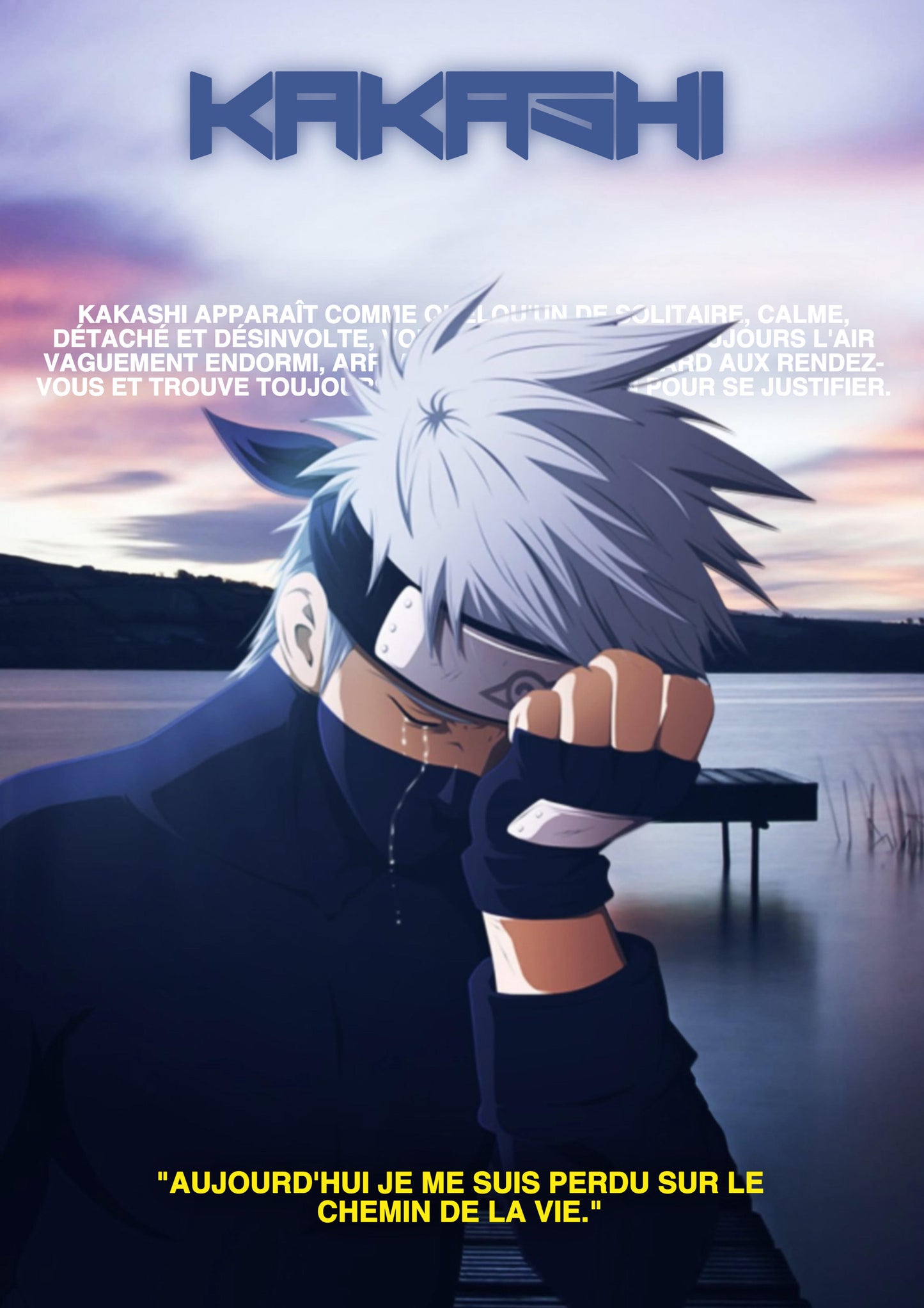 AFFICHE KAKASHI (CADRE INCLUS)