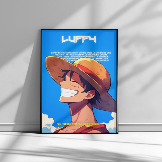 AFFICHE LUFFY (CADRE INCLUS)